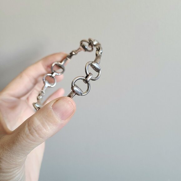 Horse bit Snaffle sterling silver 925 bracelet/bangle. Pluma(?) Mexico - Picture 8 of 8